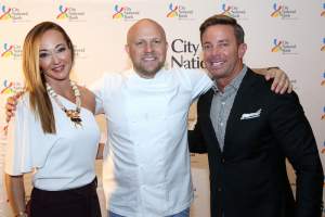 2017 Interactive Dinner celebrity chef and Top Chef season 13 winner Jeremy Ford with VeritageMiami chairs Melinda and Jorge Gonzalez